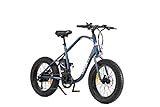 Nilox, E-Bike J3, Bicicleta eléctrica con pedaleo asistido, 70 km de autonomía, hasta 25 km/h, batería de litio de 36 V 12,8 Ah, ruedas de 20", 7 velocidades, frenos de disco
