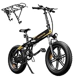 Bicicleta eléctrica Plegable de 20 Pulgadas Ado A20F, Bicicleta eléctrica Plegable Pedelec Citybike Bicicleta eléctrica Plegable con Motor de 250 W/batería de 36 V/10,4 Ah