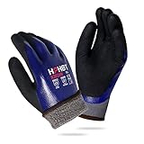 HPHST Guantes de trabajo para invierno, resistentes al agua, térmicos, cálidos, guantes de montaje, guantes de trabajo de invierno, doble capa de nailon, guantes aislados (X-Large)