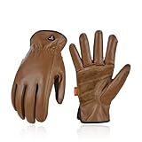 Vgo 1 par de guantes de trabajo de invierno de piel de vaca de 0 ℃/-0 °C, guantes de seguridad impermeables, para el frío o el congelador, con forro 3M Thinsulate (CA9597FLWP)